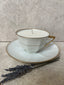 French Vintage Limoges porcelain teacup and saucer